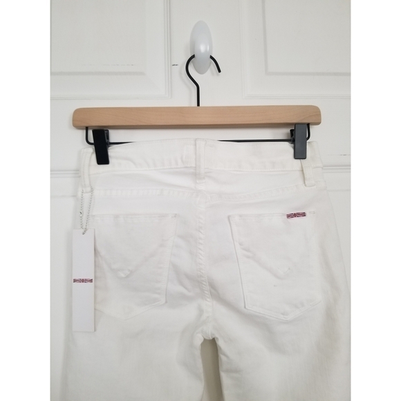 HUDSON Amelia Cut Off Knee shorts in optical white - Picture 6 of 7